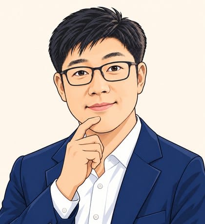 턱에 손을 대고 질문을 던지는 양진석 대표