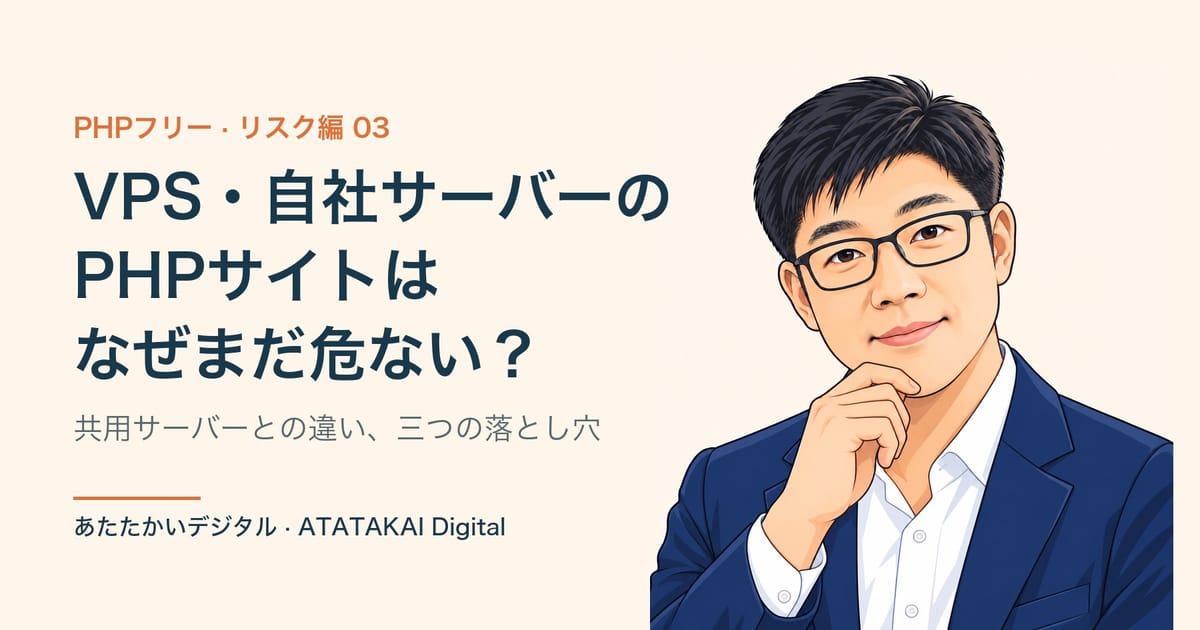 VPSと共用レンタルサーバーの違いを説明するあたたかいデジタル代表ヤン・ジンソクのイラスト